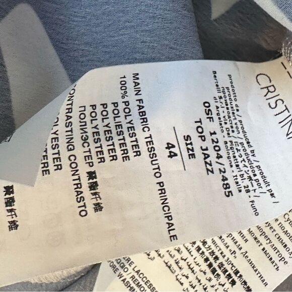 cristinaeffe Black Print Mock Neck Sleeveless Top | Size 8 - Picture 8 of 9